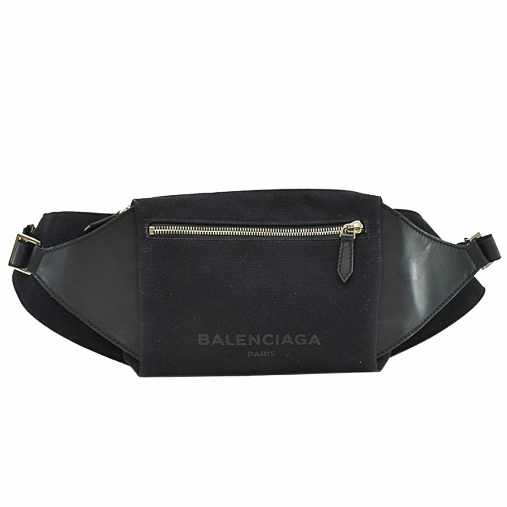 Balenciaga Body Belt Bum Crossbody Bag Waist Clutch Leather Black